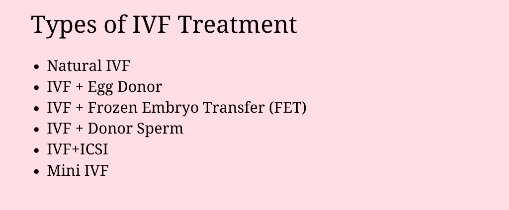 Types of IVF Treatment