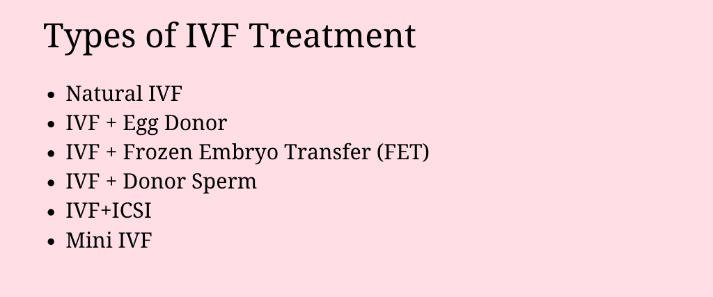 Types of IVF Treatment